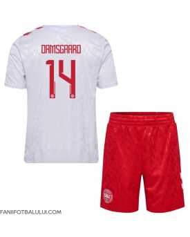 Danemarca Mikkel Damsgaard #14 Echipament de Fotbal Replică European 2024 Copii Deplasare (+ Șorturi)